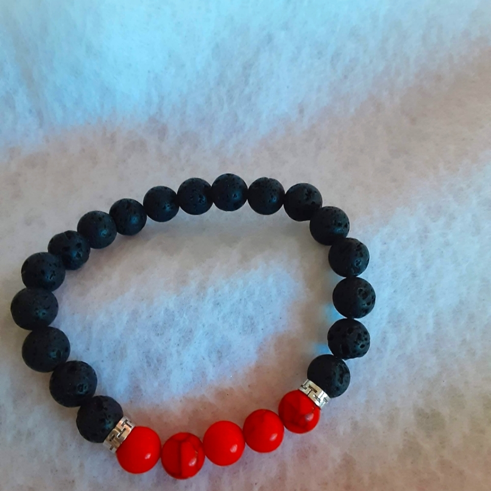 Lava beads bracelet.
